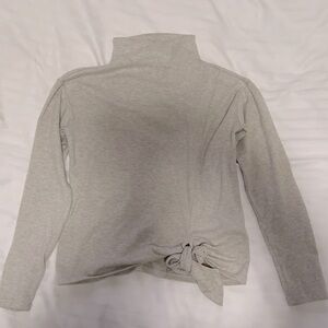 Vera Wang Cream Turtleneck Sweater with Side Knot